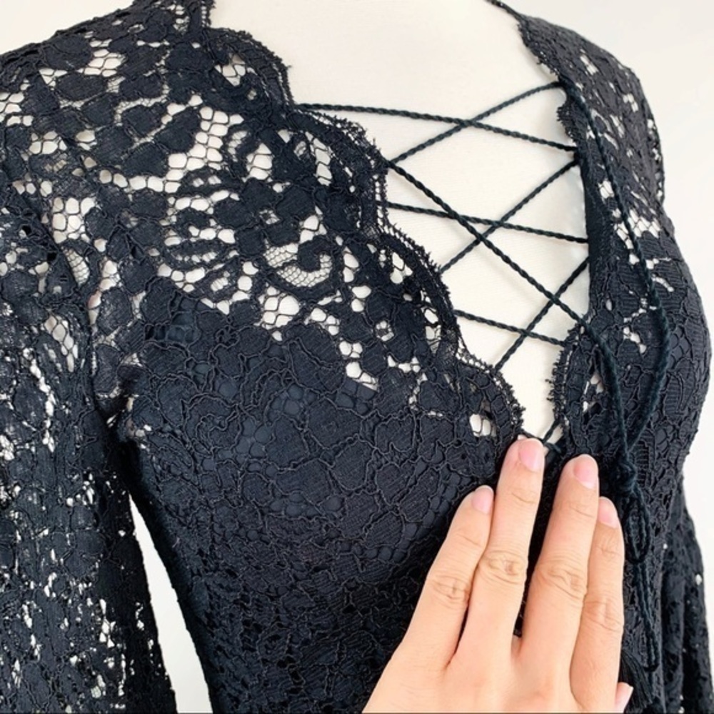 💋Rachel Zoe Adoni black lace maxi dress - Picture 10 of 16